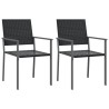 Ensemble à manger de jardin 3 pcs résine tressée acier 529842529842