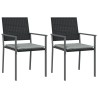 Ensemble à manger de jardin 3 pcs coussins résine tressée acier 529844529844