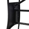 Table de jardin noir 170x80x74 cm résine tressée 529847529847