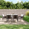 Chaises de jardin et coussins lot de 6 marron 54x61x83 cm rotin 529848529848