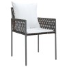 Chaises de jardin et coussins lot de 6 marron 54x61x83 cm rotin 529848529848