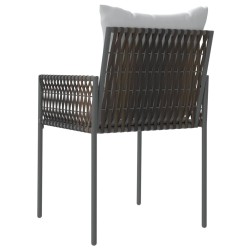 Chaises de jardin et coussins lot de 6 marron 54x61x83 cm rotin 529848529848