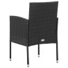 Chaises de jardin coussins noir lot de 4 noir résine tressée 529850529850