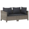 Salon de jardin 6 pcs avec coussins Gris Résine tressée 529852529852