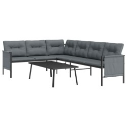 Salon de jardin 2 pcs anthracite acier 529853529853