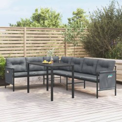 Ensemble à manger de jardin 2 pcs anthracite acier 529855529855