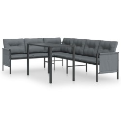 Ensemble à manger de jardin 2 pcs anthracite acier 529855529855