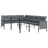 Ensemble à manger de jardin 2 pcs anthracite acier 529855529855