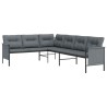 Ensemble à manger de jardin 2 pcs anthracite acier 529855529855