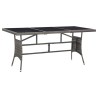 Table de jardin Gris 170x80x74 cm Résine tressée 529857529857