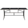 Table de jardin Gris 170x80x74 cm Résine tressée 529857529857