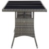 Table de jardin Gris 170x80x74 cm Résine tressée 529857529857