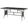 Table de jardin Gris 170x80x74 cm Résine tressée 529857529857