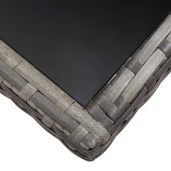 Table de jardin Gris 170x80x74 cm Résine tressée 529857529857