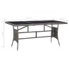 Table de jardin Gris 170x80x74 cm Résine tressée 529857529857