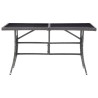 Table de jardin Gris 140x80x74 cm Résine tressée 529858529858