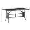 Table de jardin Gris 140x80x74 cm Résine tressée 529858529858