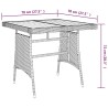 Table de jardin Noir 70x70x72 cm Résine tressée et acacia 529861529861
