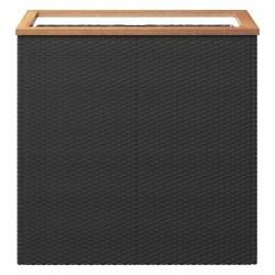 Jardinière noir 80x40x80 cm résine tressée 529865529865