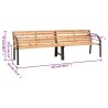 Banc double de jardin 225 cm Bois de sapin massif 529866529866