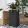 Jardinière noir 40x40x80 cm résine tressée 529868529868