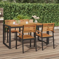 Table de jardin et pieds en forme de U 160x80x75 cm bois acacia 529870529870
