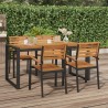 Table de jardin et pieds en forme de U 160x80x75 cm bois acacia 529870529870