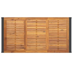 Table de jardin et pieds en forme de U 160x80x75 cm bois acacia 529870529870