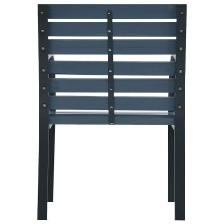 Chaises de jardin lot de 2 sapin massif acier enduit de poudre 529871529871