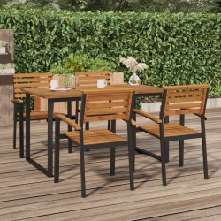 Table de jardin et pieds en forme de U 140x80x75 cm bois acacia 529872529872
