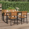 Table de jardin et pieds en forme de U 140x80x75 cm bois acacia 529872529872