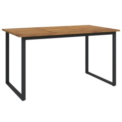 Table de jardin et pieds en forme de U 140x80x75 cm bois acacia 529872529872