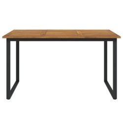 Table de jardin et pieds en forme de U 140x80x75 cm bois acacia 529872529872