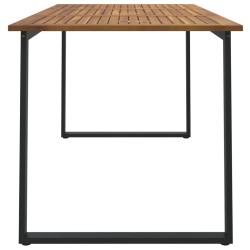 Table de jardin et pieds en forme de U 140x80x75 cm bois acacia 529872529872