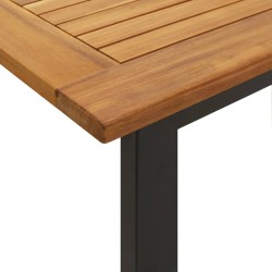 Table de jardin et pieds en forme de U 140x80x75 cm bois acacia 529872529872