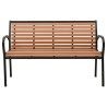 Banc de jardin Noir et marron 116 cm Acier et WPC 529873529873
