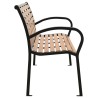 Banc de jardin Noir et marron 116 cm Acier et WPC 529873529873