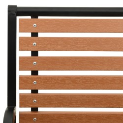 Banc de jardin Noir et marron 116 cm Acier et WPC 529873529873