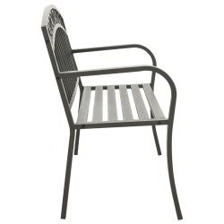 Banc de jardin Gris 120 cm Acier 529876529876