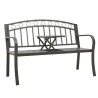 Banc de jardin avec table Gris 120 cm Acier 529877529877