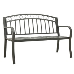Banc de jardin avec table Gris 120 cm Acier 529877529877