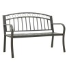 Banc de jardin avec table Gris 120 cm Acier 529877529877