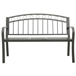 Banc de jardin avec table Gris 120 cm Acier 529877529877