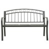 Banc de jardin avec table Gris 120 cm Acier 529877529877