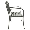 Banc de jardin avec table Gris 120 cm Acier 529877529877