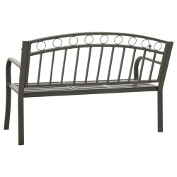Banc de jardin avec table Gris 120 cm Acier 529877529877