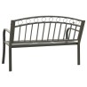 Banc de jardin avec table Gris 120 cm Acier 529877529877