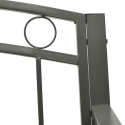 Banc de jardin avec table Gris 120 cm Acier 529877529877