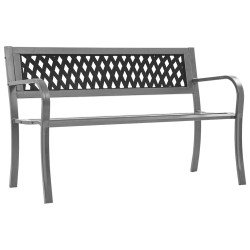 Banc de jardin Noir 120 cm Acier 529878529878