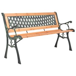 Banc de jardin 116 cm Fonte et bois massif de sapin 529879529879